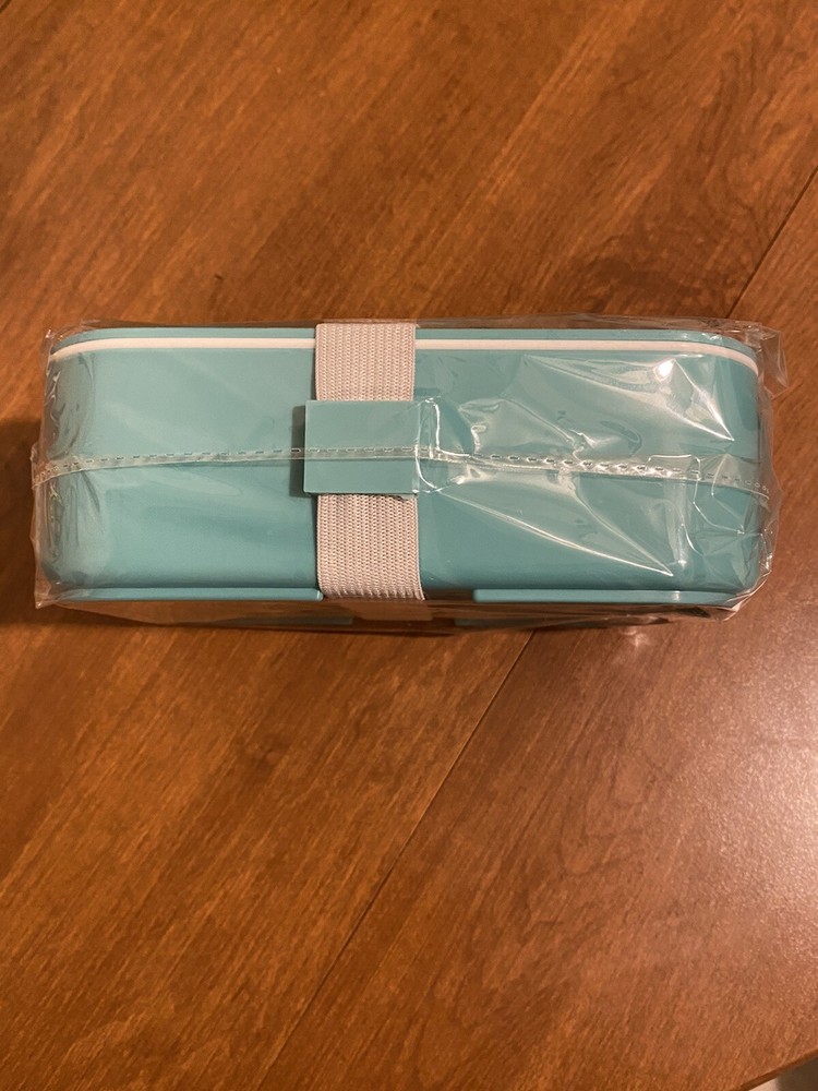 Zona Bento Box Three Compartment Lunch Container Meal Preparation Packing Aqua Zona Bento Box Three Compartment Lunch Container Meal Preparation Packing Aqua