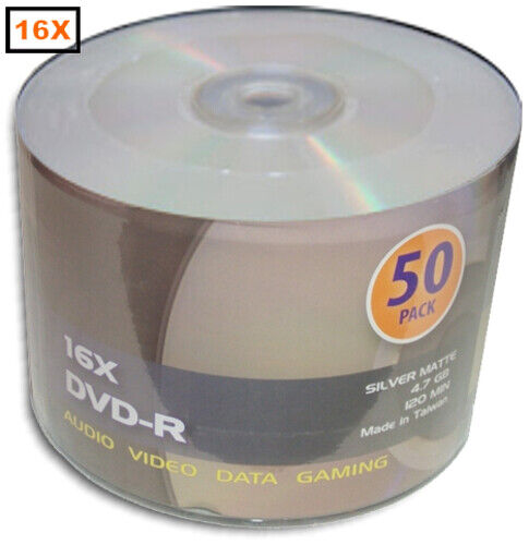 100-Pak 16X PREMIUM (by CMC) Matte-Silver Top DVD-R's!  2 x 50-Pak!