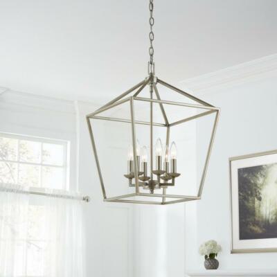 Home Decorators Collection Weyburn 6 Light Antique Silver Leaf Caged Chandelier 736916697958 Home Decorators Collection Weyburn 6, Weyburn 4 Light Antique Silver Leaf Caged Chandelier