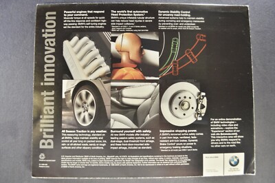 2000 BMW Brochure X5 Poster Z3 Z8 M Roadster 328Ci Convertible