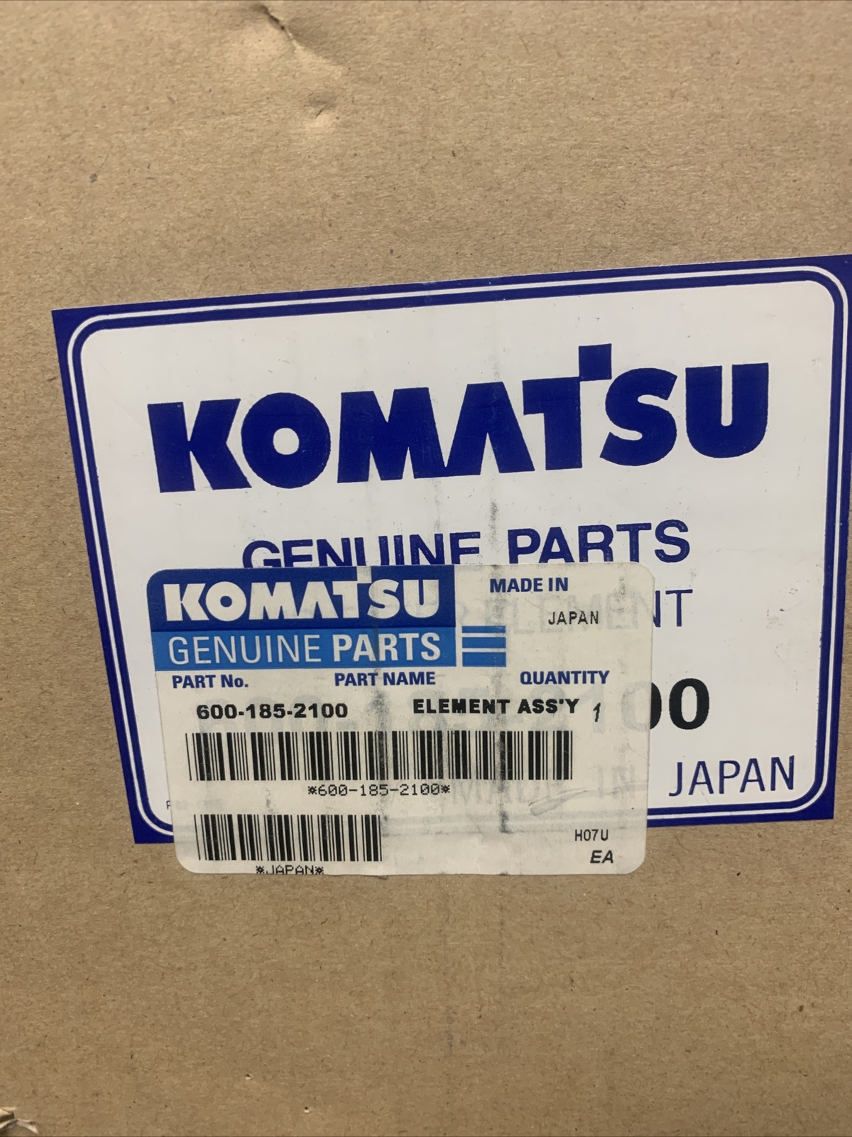 Komatsu air cleaner part number 600–185–2100 | eBay 