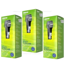 3 pack SHURE SV100-W Dynamic Cardioid Multi-Purpose MICROPHONE Mic w/ Cable