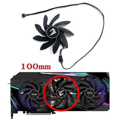 GIGABYTE AORUS Radeon RX 6800 6900 XT MASTER Graphics Card Fan Replacement TD98 - Picture 5 of 7
