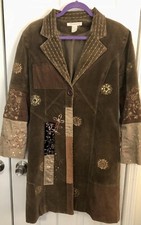 Runway 101 Beautiful Size M-l Patchwork Bohemian Embroidered Duster 40” Long