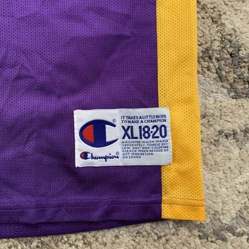 Vintage Kobe Bryant Champion Jersey Los Angeles Lakers #8 Youth Size XL (18-20) - Picture 6 of 10