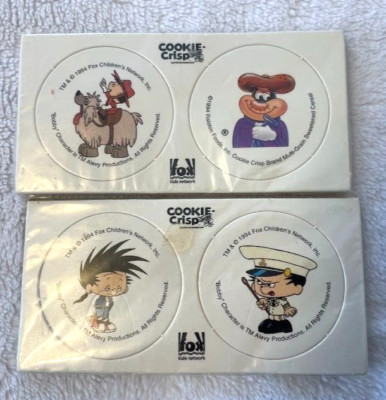 VTG General Mills Cookie Crisp CEREAL TOY Bobby's World Pog 1994  Unpunched Lot