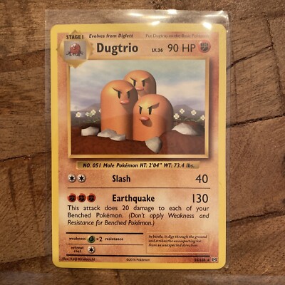 Dugtrio 56/108 Rare Pokemon Card XY: Evolutions 2016 Non Halo NM (x3) All  NM-M | eBay