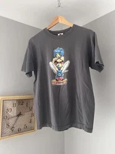 90s Hook Ups T-Shirt Faded Black Size Medium