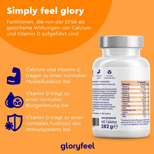 Multivitamin 450 Tabletten hochdosiert - Alle A-Z Vitamine für Dein Immunsystem - Bild 5 von 9