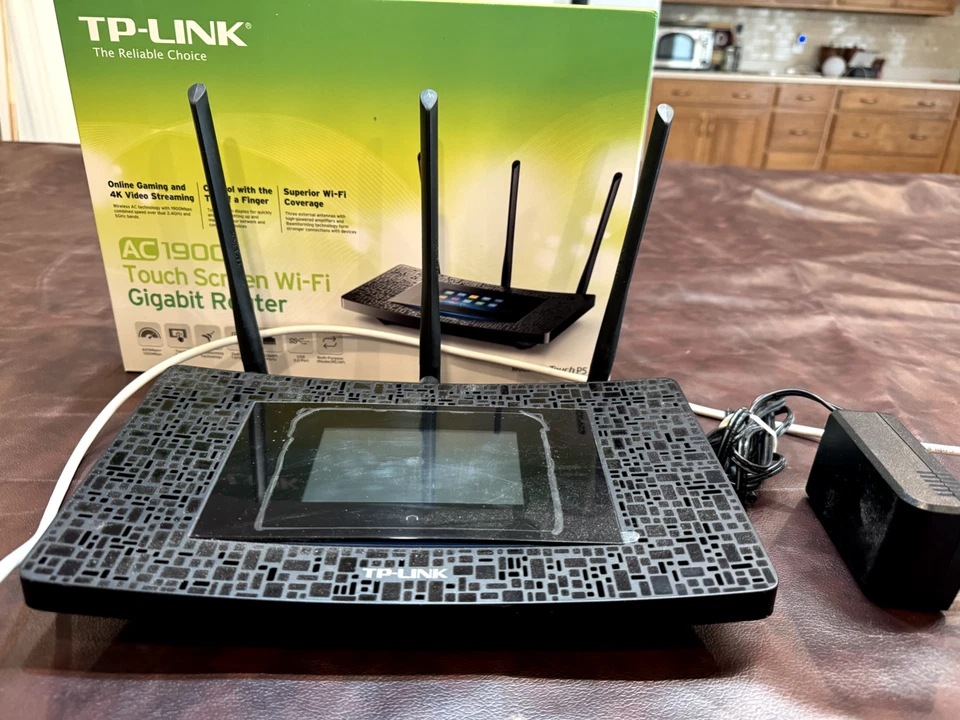 Router Gigabit Wi-Fi Pantalla Táctil TP-Link AC1900. Negro con 4 puertos LAN Foto 3 de 3