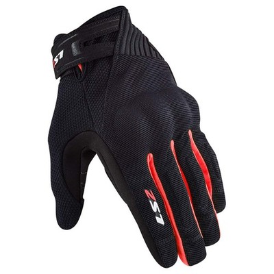LS2 Helmets Men's Dart 2 Touring Glove (Black/Red - 2X-Large)