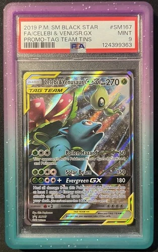 Celebrity & Venusaur GX Tag Team SM167 (PSA 9) Pokémon TCG Black Star Promo