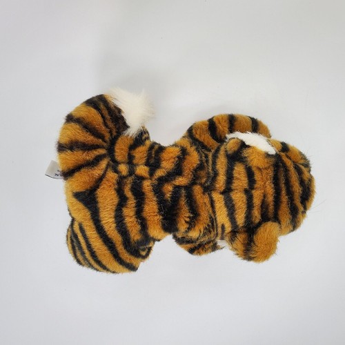 BJ Toys Plush Bengal Tiger Black Stripes Laying Down 10"L Realistic Stuffed Toy - Picture 5 of 9