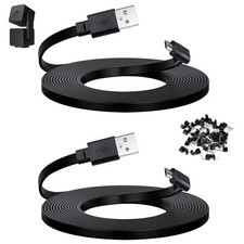 Smays 10 ft Cable for WYZE Cam Pan v3 Camera, Long Micro USB 10 feet, Black