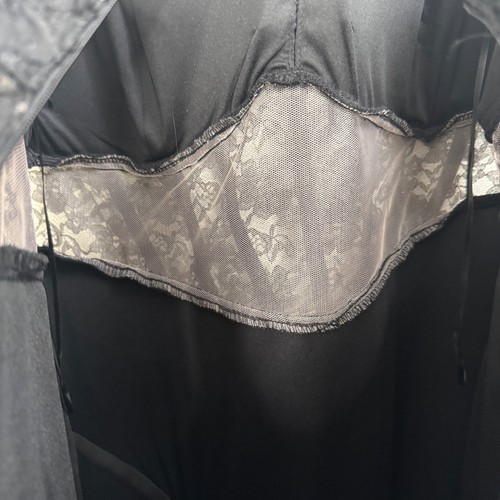 Nightway Black Lace Bodice Gown Slit Maxi Dress Evening Formal 18W long formal - Picture 10 of 11