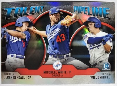 2019 Bowman #TP-LAD Jeren Kendall / Mitchell White / Will Smith Talent Pipeline
