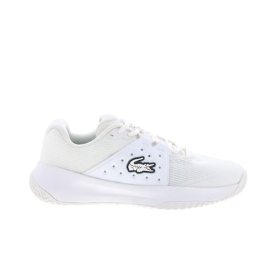 Lacoste Power Serve 125 1 SMA Mens White Leather Lifestyle Sneakers Shoes