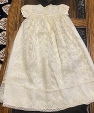 RARE 71 Year-Old Vintage CUDDLY WEAR Lace Christening Baptismal Gown NO DEFECTS