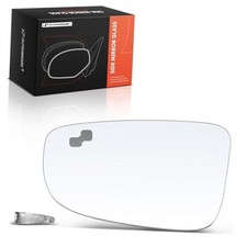 Left Driver Side Heated Mirror Glass with Backing Plate - Compatible with