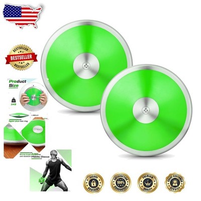 Green 1 Kg Practice Discus 4-Pack - Ideal for High School Boys & Girls Traini...