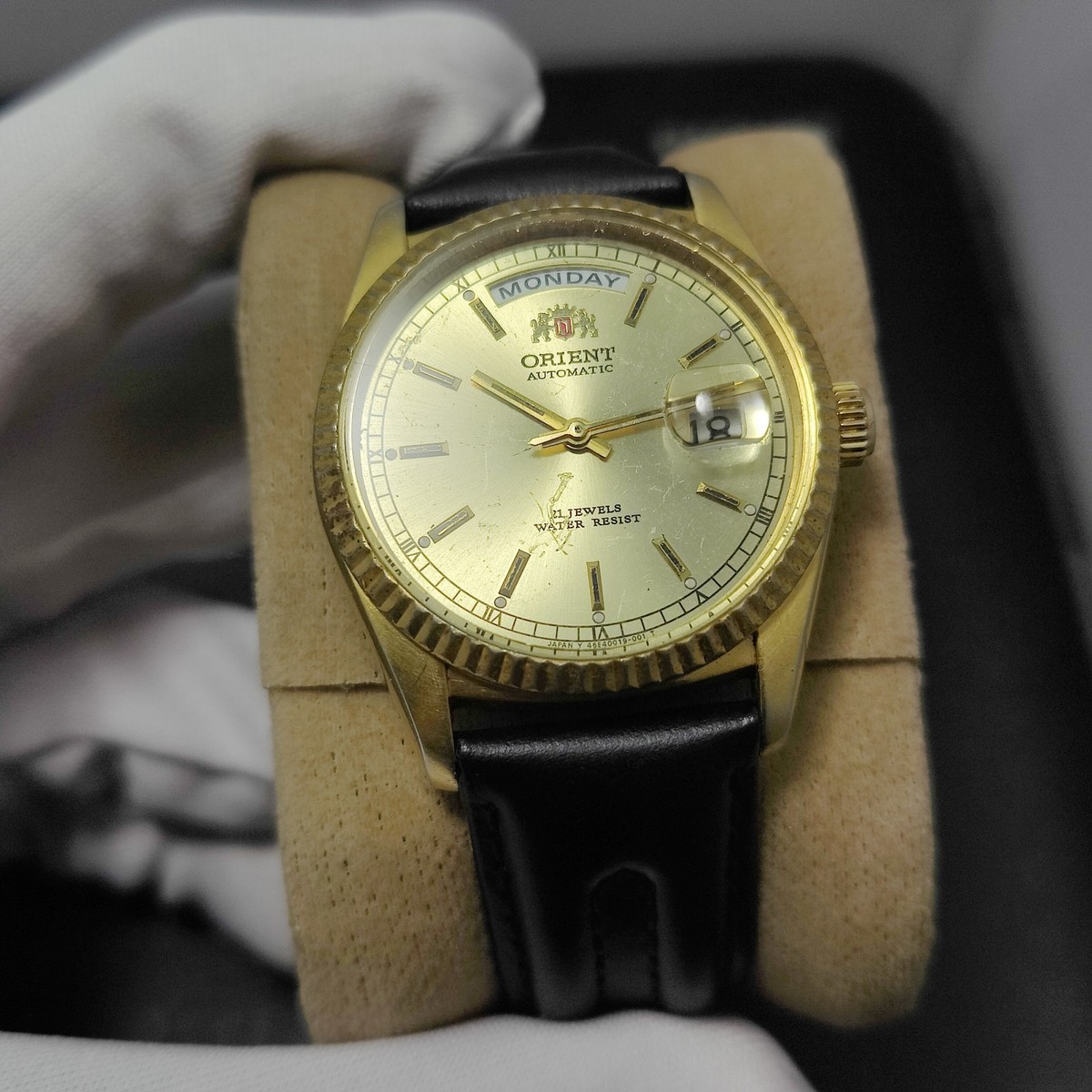 Orient President Automatic 46E901-91 Golden Vintage Japan Made