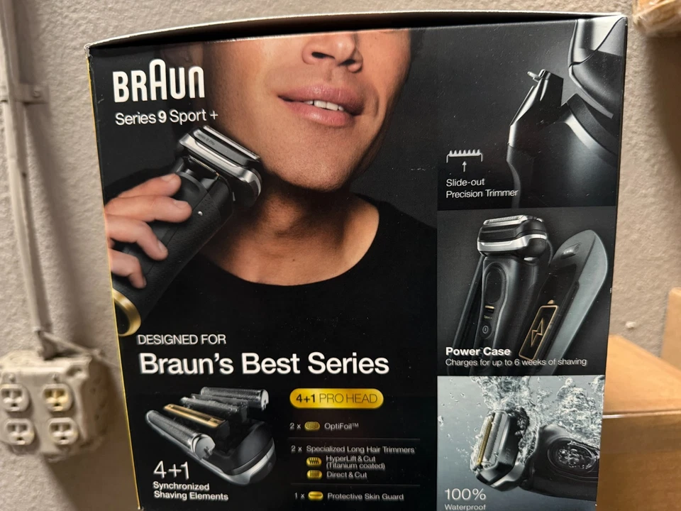 BRAUN Series 9 Sport + 9350CC Wet & Dry Clean & Charge System & POWER CASE NEW - Image 2 of 2