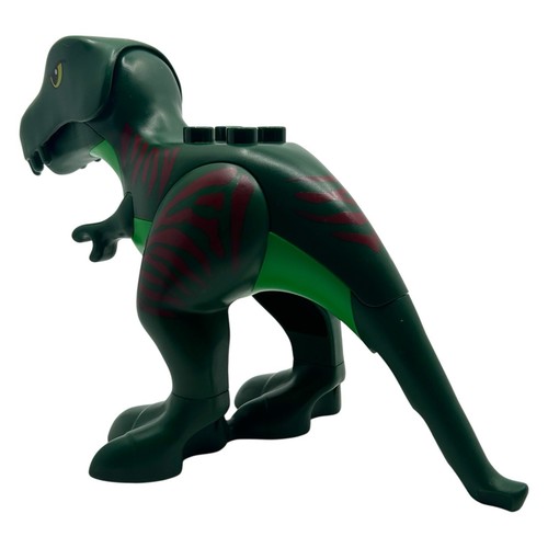 LEGO Duplo Green Dinosaur Tyrannosaurus T Rex Red Stripes Jurassic World 5597 - Picture 3 of 4