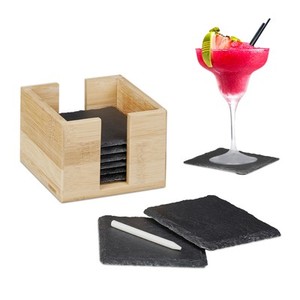 Relaxdays Untersetzer Grau 12 0 0 Cm 10-tlg. 10027303 0 (4052025273033)