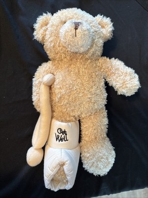 Gund Break a Leg Jr. Teddy Bear with Cast and Crutch Get Well Soon 6047350