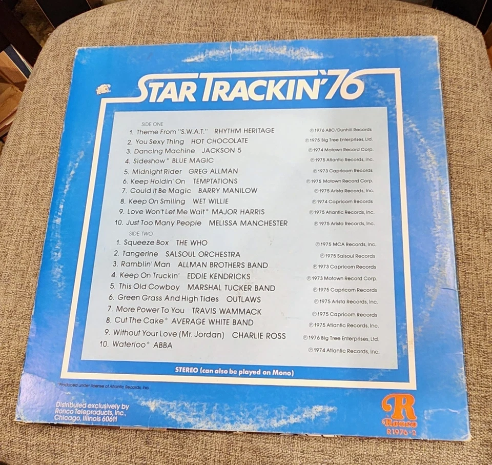 1976 VINYL 20 ARTIST COMPILATION~RONCO STAR TRACKIN' 76~R1976-2 LP 33RPM RECORD - Image 2 of 4