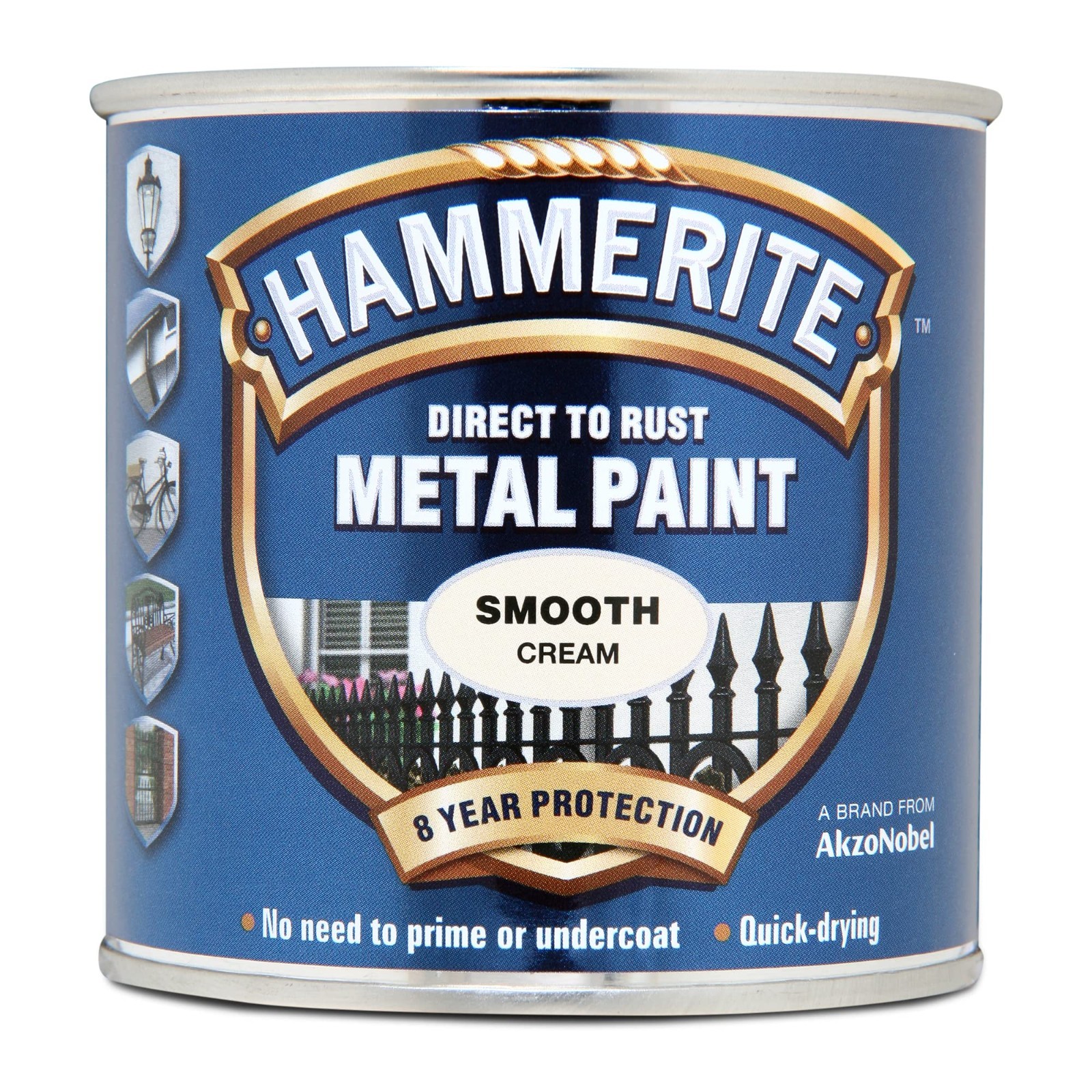 Metal Paint - Hammerite Direct to Rust Smooth Finish Cream 250ml