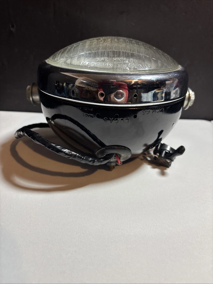 NOS Lucas 5 1/4" Headlamp Assembly MCH66 & Dip Switch Bultaco BSA Triumph Foto 2 de 4