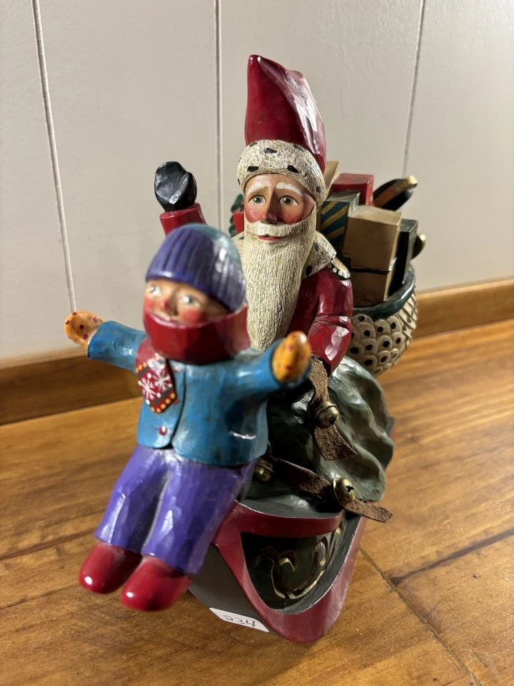 LEO SMITH FOLK ART SLEIGH SANTA 8x9 ED 1100 /1500 Midwest Of Cannon Falls - Image 2 of 4