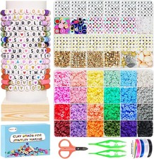Friendship Bracelet Kit, 7200Pcs Clay Beads, Jewelry Making Kit for Kids