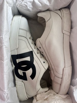 Dolce & Gabbana Portofino Bambino Classic DG White Sneakers Size