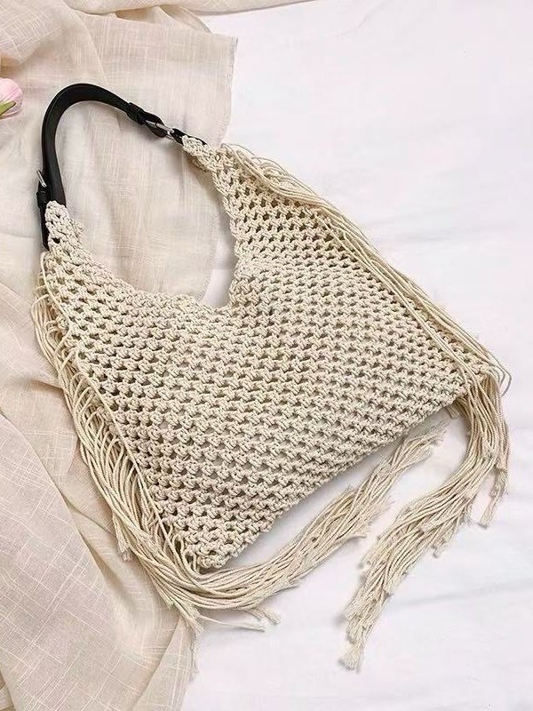 Boho Macrame Tote Bag