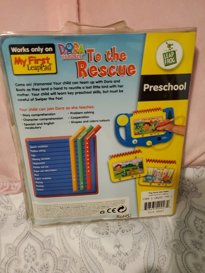Leap Frog Dora To The Rescue My First LeapPad Preschool Book Cartridge New - Image 2 of 2