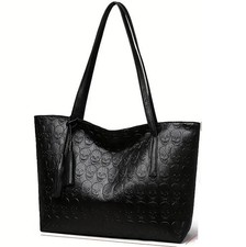 Goth Skull Print Black Tote Purse Handbag