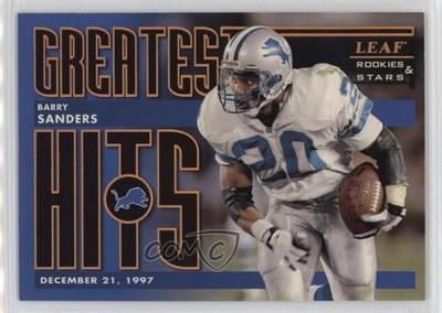 1998 Leaf Rookies & Stars Greatest Hits 1905/2500 Barry Sanders #16 HOF 0a6
