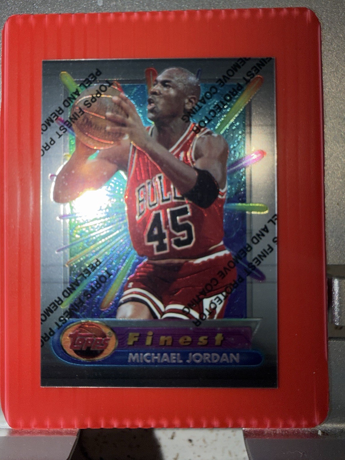 1994-95 Topps Finest Michael Jordan #331 Chicago Bulls Basketball Peel Protector