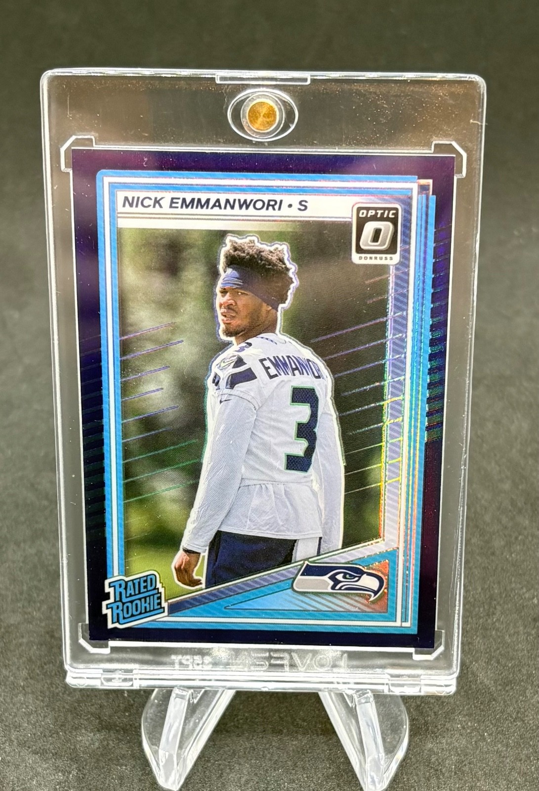 2025 Donruss Optic #277 Nick Emmanwori Rated Rookie RC Purple Prizm SP /60