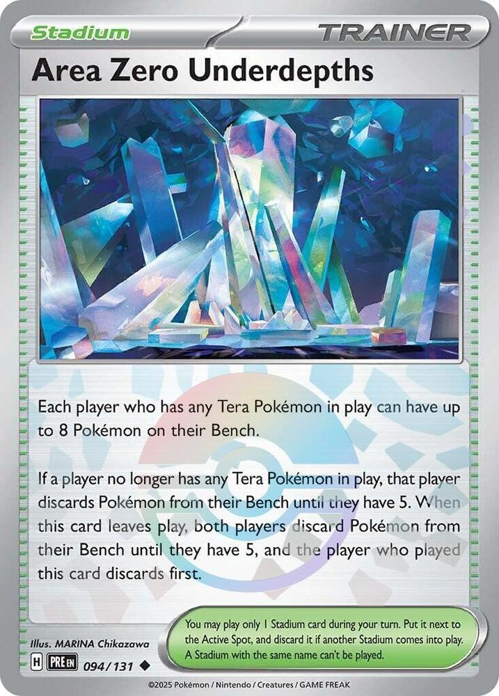 AREA ZERO UNDERDEPTHS 094/131 PRISMATIC EVOLUTIONS POKEMON (POKE BALL, NM)