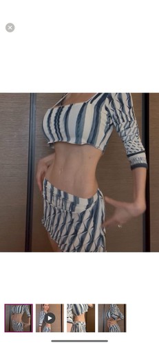 Roberto Cavalli Reworked Two Piece Skirt And Crop Top
