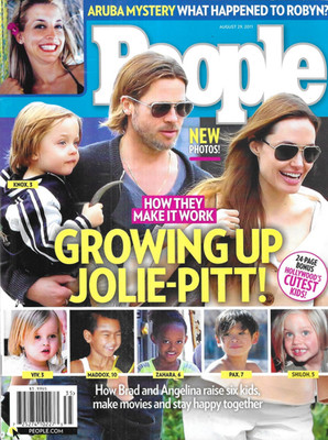 People Magazine Angelina Jolie Brad Pitt Hollywood's Cutest Kids Aruba Mystery