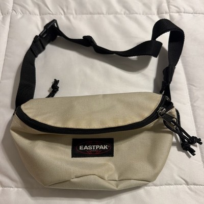 Eastpak Cream Belt Bag with Black Strap
