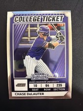 Chase DeLauter -2022 Panini Elite Ex. Ed.- College Tickets Optic - Prizm #CTO-9.