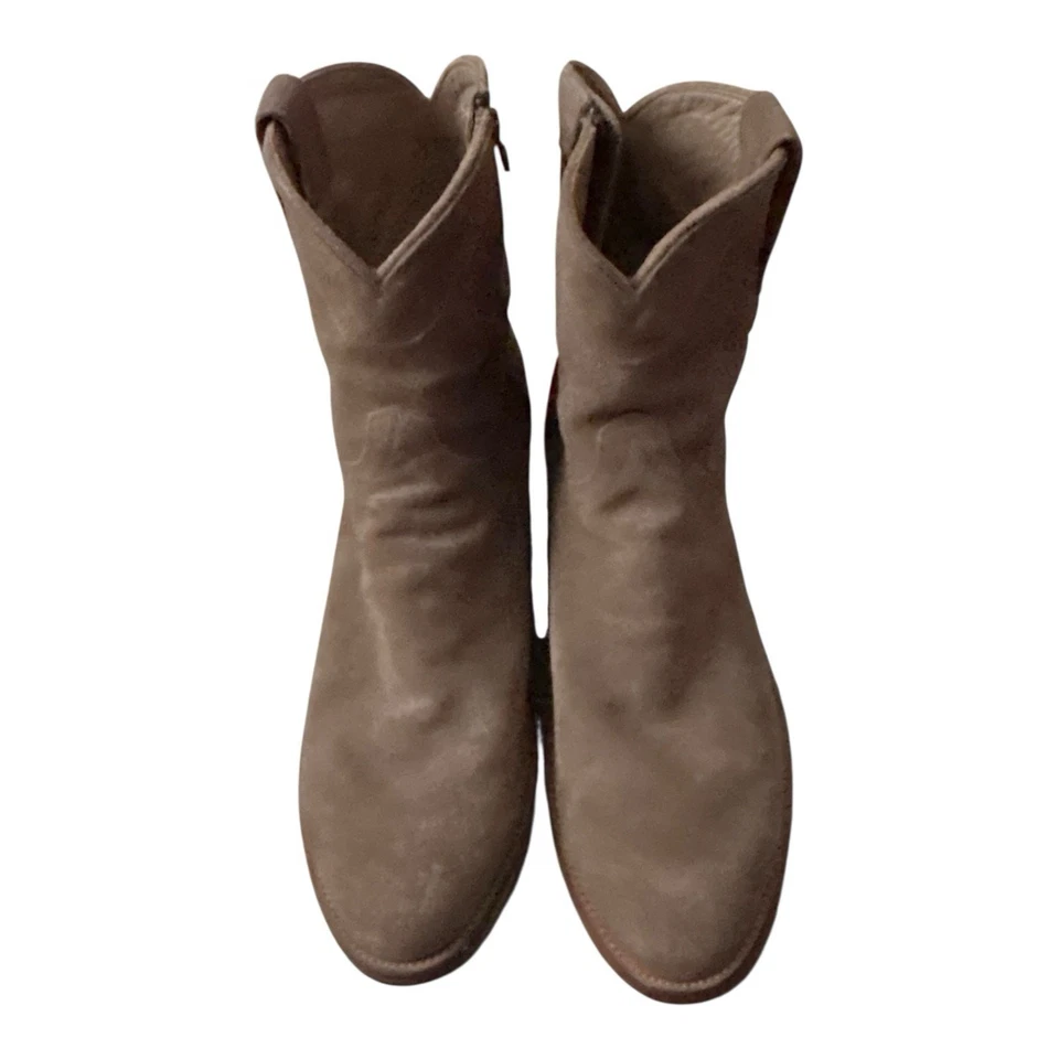 Tecovas "Dean" Hombres 12.5 EE Tostado Gamuza Cuero Cremallera Lateral Botas de Vaquero Occidentales Foto 3 de 4