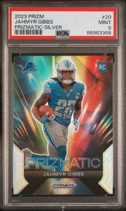 2023 Panini Prizm - Jahmyr Gibbs Prizmatic Silver #20 PSA 9 (RC)