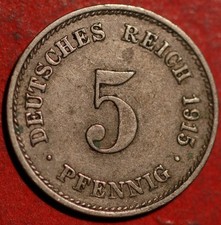 Germany Empire 5 Pfennig 1915 G KM# 11