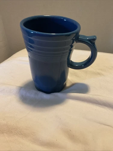 HLC Fiestaware Lapis Blue Latte Mug Ring Handle USA 18 oz  Coffee Tea Fiesta